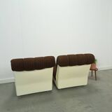 Fauteuil de l'ère spatiale marron avec plastique