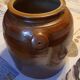 Enamelled terracotta jar