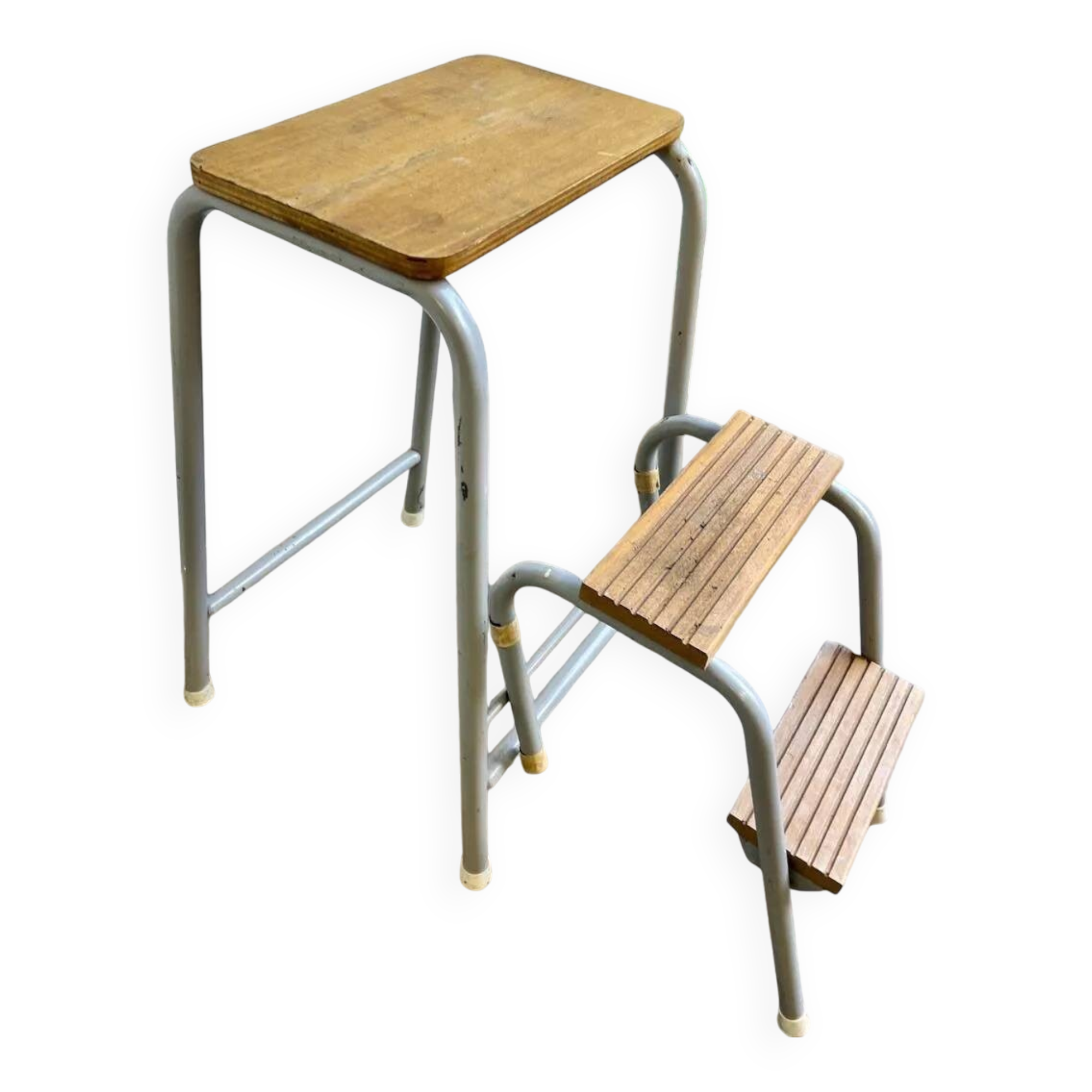 Vintage folding stool / kitchen step / mini ladder