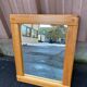 Scandinavian rectangular rounded mirror in pine 40x50cm