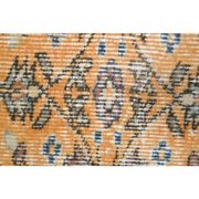 Vintage Turkish handmade wool cotton orange rug 147x251
