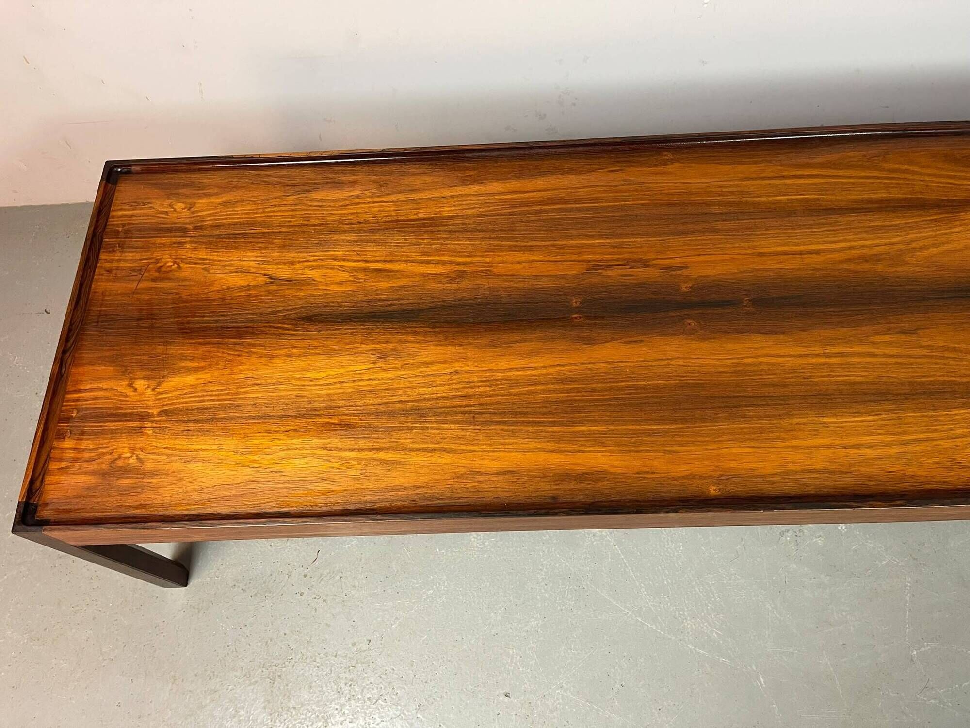 Rare Elegant Mid-Century Rosewood Coffee Table by Pesch. Germany, 1960s.
