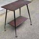 Desserte scandinave vintage en bois et acier