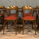 Série de 8 chaises en bois courbé vers 1940