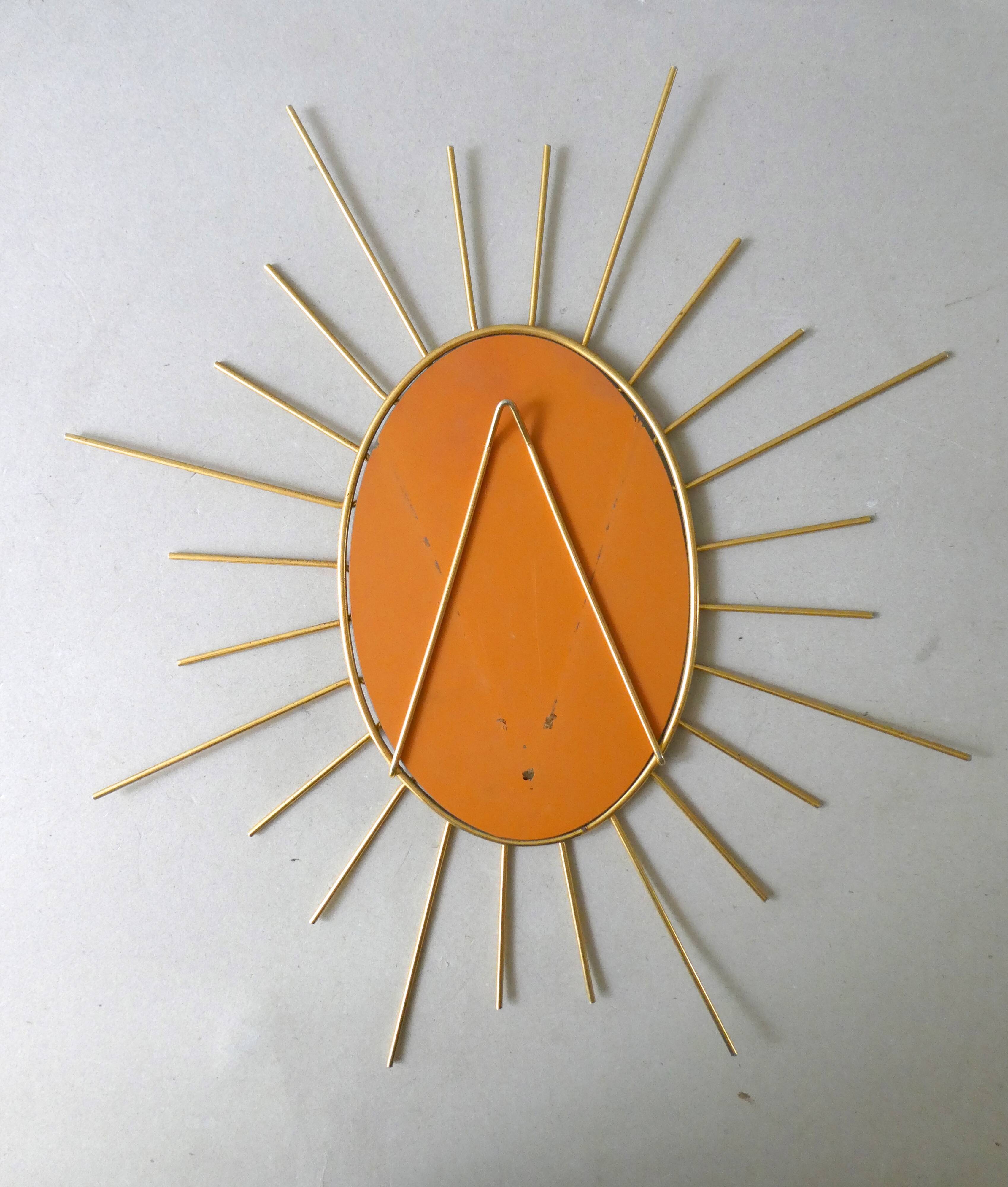 Brass sunglasses mirror from the 70s - 39x43cm