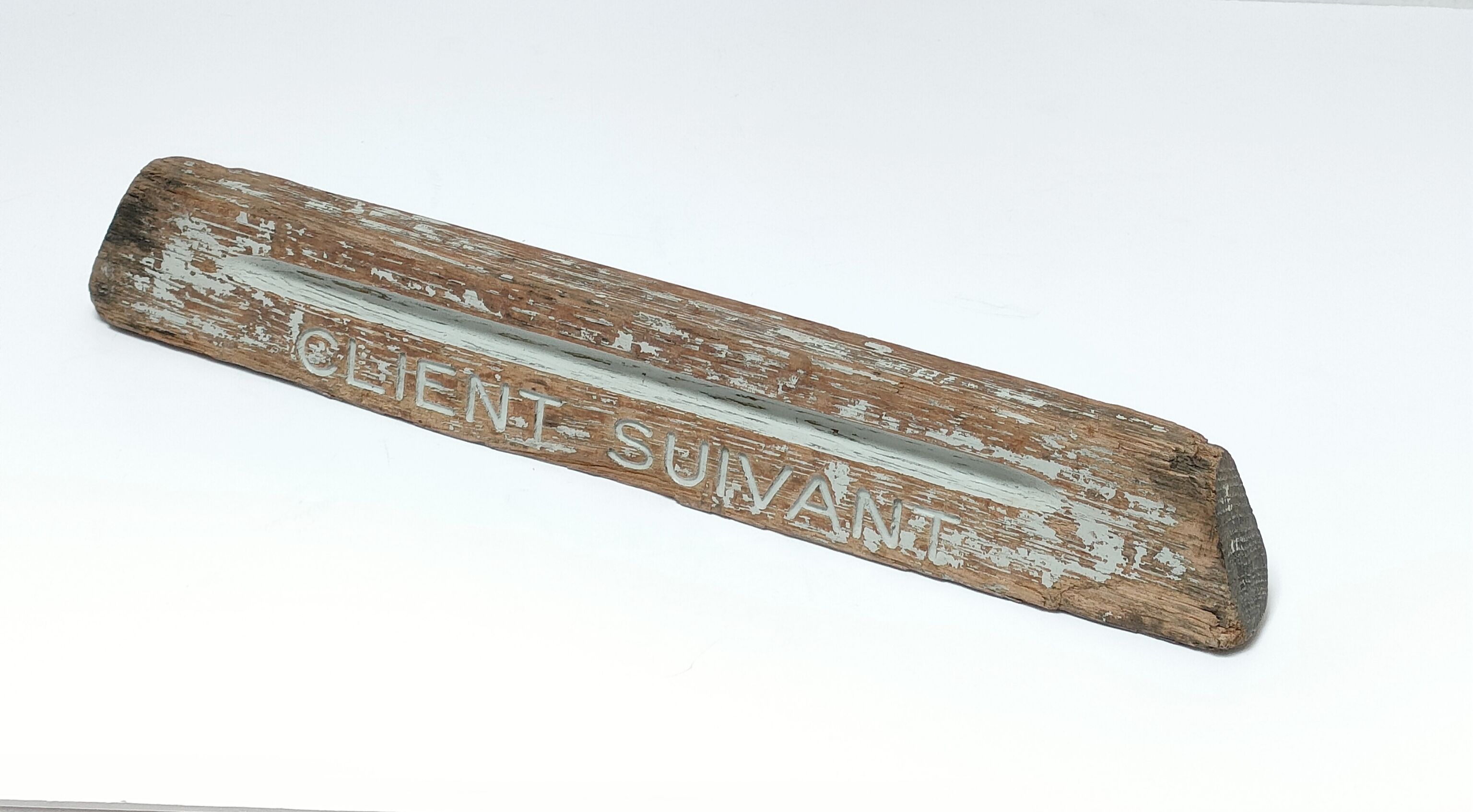 Patinated solid oak body separator from an old Parisian hardware store