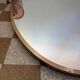 Oval illuminated brass mirror from the 70s