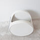 Vintage bar table, white plastic, round table, 70s