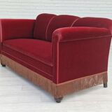 1960s, Danish vintage 2 seater sofa, velours