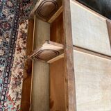 Vintage 70s double curtain filing cabinet