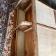 Vintage 70s double curtain filing cabinet