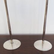 Italian Candleholders in Silver Metal from Mesa, 1970s, Set of 2