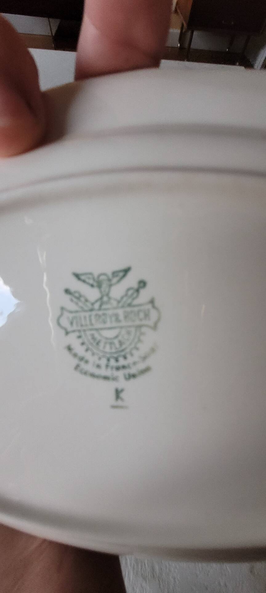 Service de table Villeroy & Boch – Modèle Saar – Bleu pastel & doré –