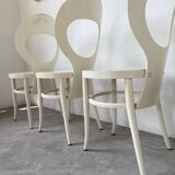 Set of 4 Baumann bistro chairs, Mouette model