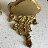 Pair of wooden consoles