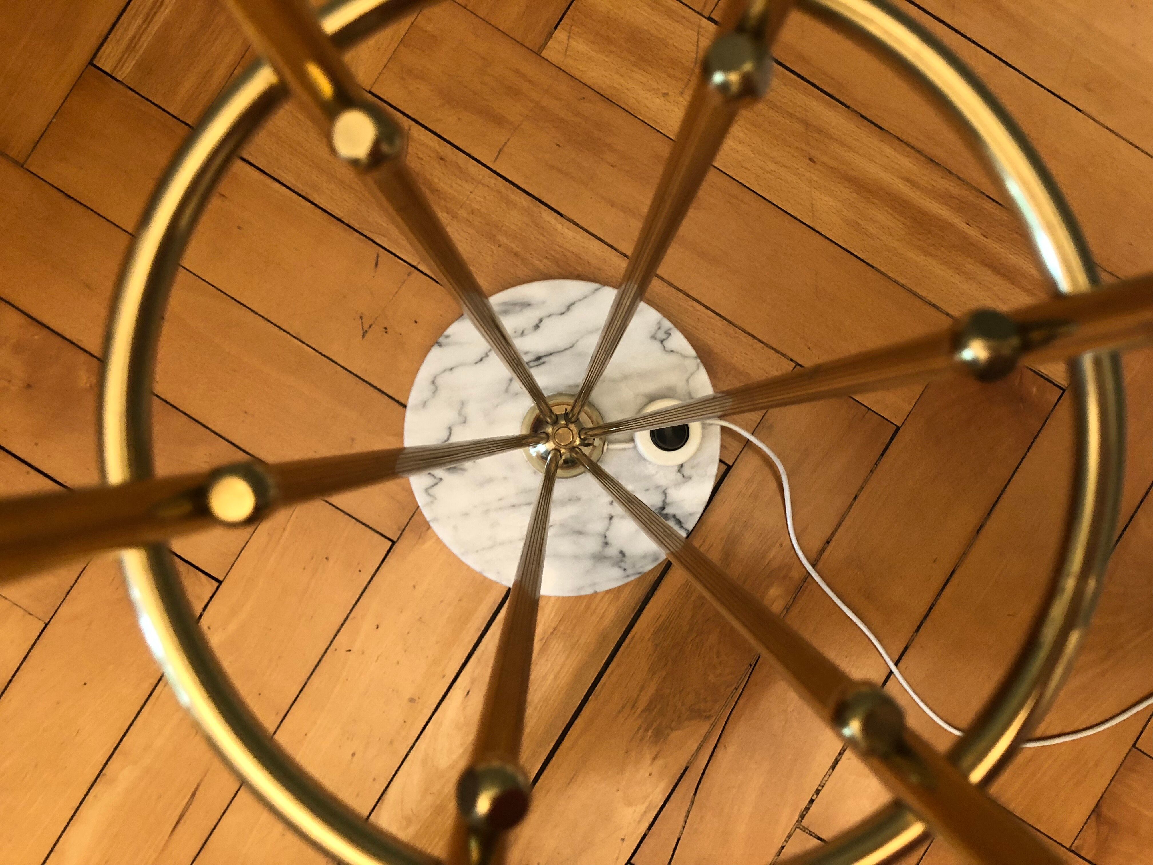 Italian Alberello brass & murano floor lamp