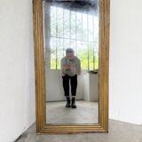 19th century rectangular gilded channel mirror