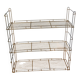 String shelf in golden metal wires