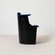 Bauhaus D61 Black and Blue Chair by El Lissitzky for Tecta, 1970s