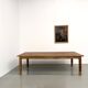 Large brutalist farmhouse table in solid oak from the 1950s.