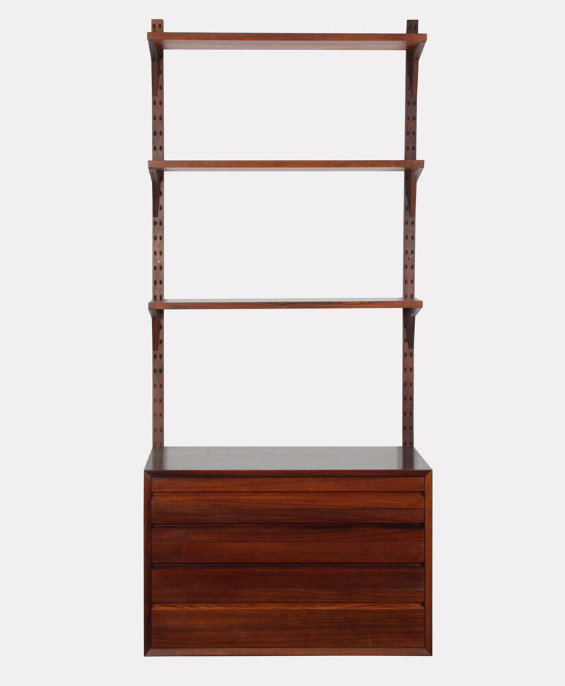 Etagère murale scandinave en palissandre par Poul Cadovius, 1960