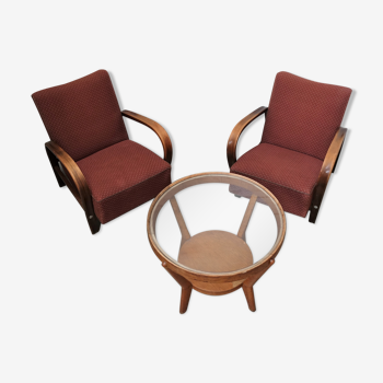 Kozelka & Kropacek set of 2 chairs & coffeetable