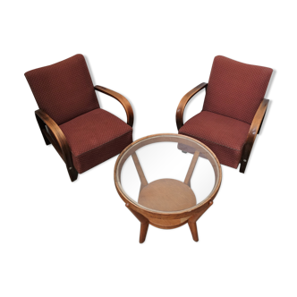 Kozelka & Kropacek set of 2 chairs & coffeetable