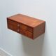 Floating wall shelf with drawers by Kai Kristiansen for Axel Kjersgaard, 1960s