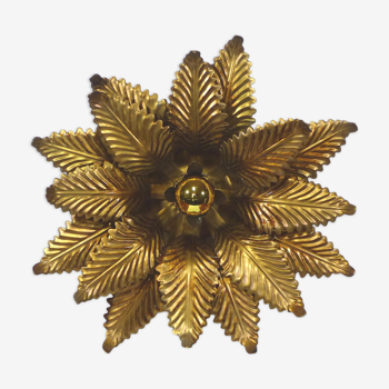 Vintage brass flower sconce 1970