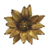 Vintage brass flower sconce 1970