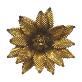Vintage brass flower sconce 1970