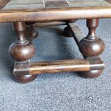 Coffee table slate top foot ball