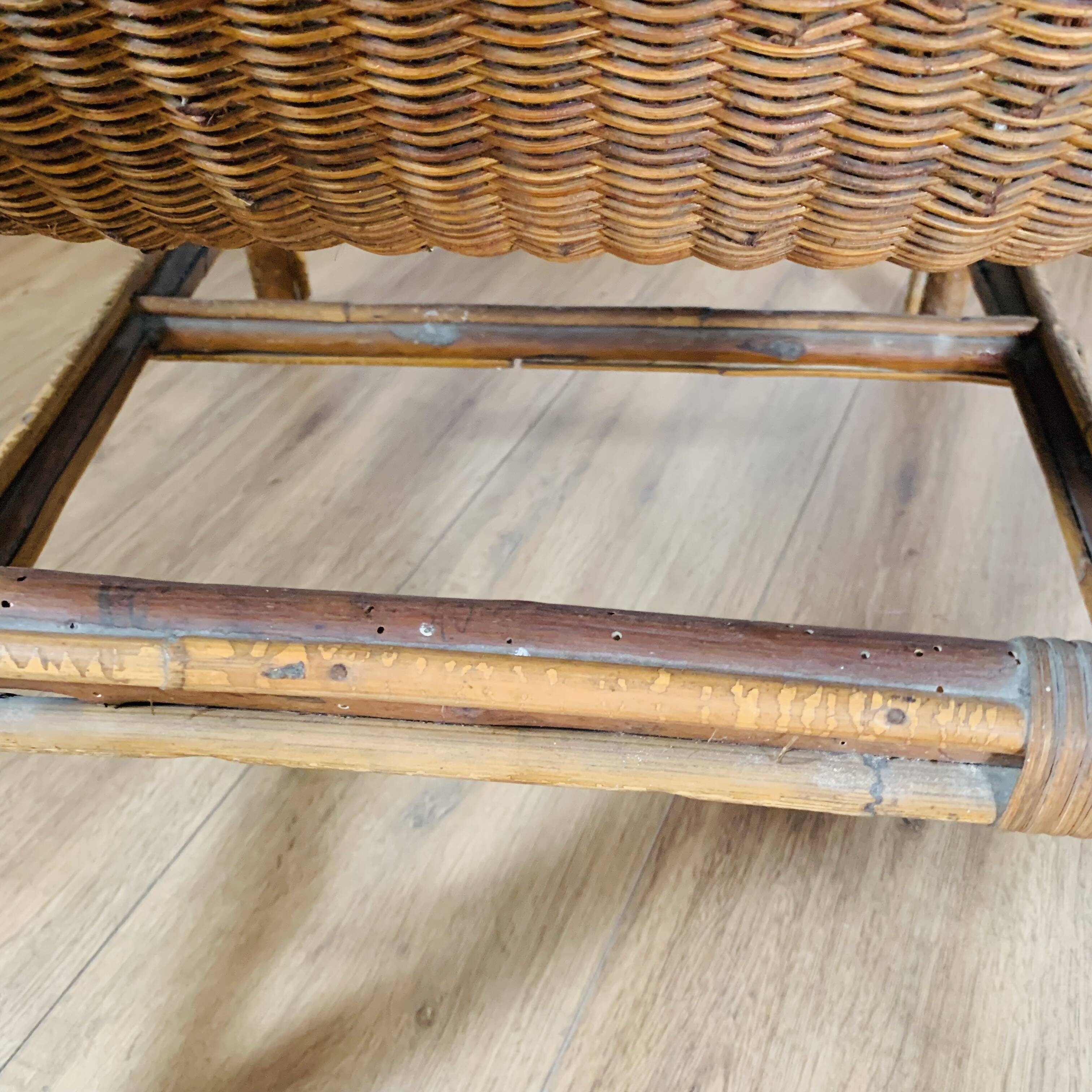 Fauteuil osier et rotin