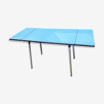 Table bleu formica vintage
