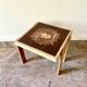 Table basse en bois clair et céramique émaillée 4 x 49,5 cm