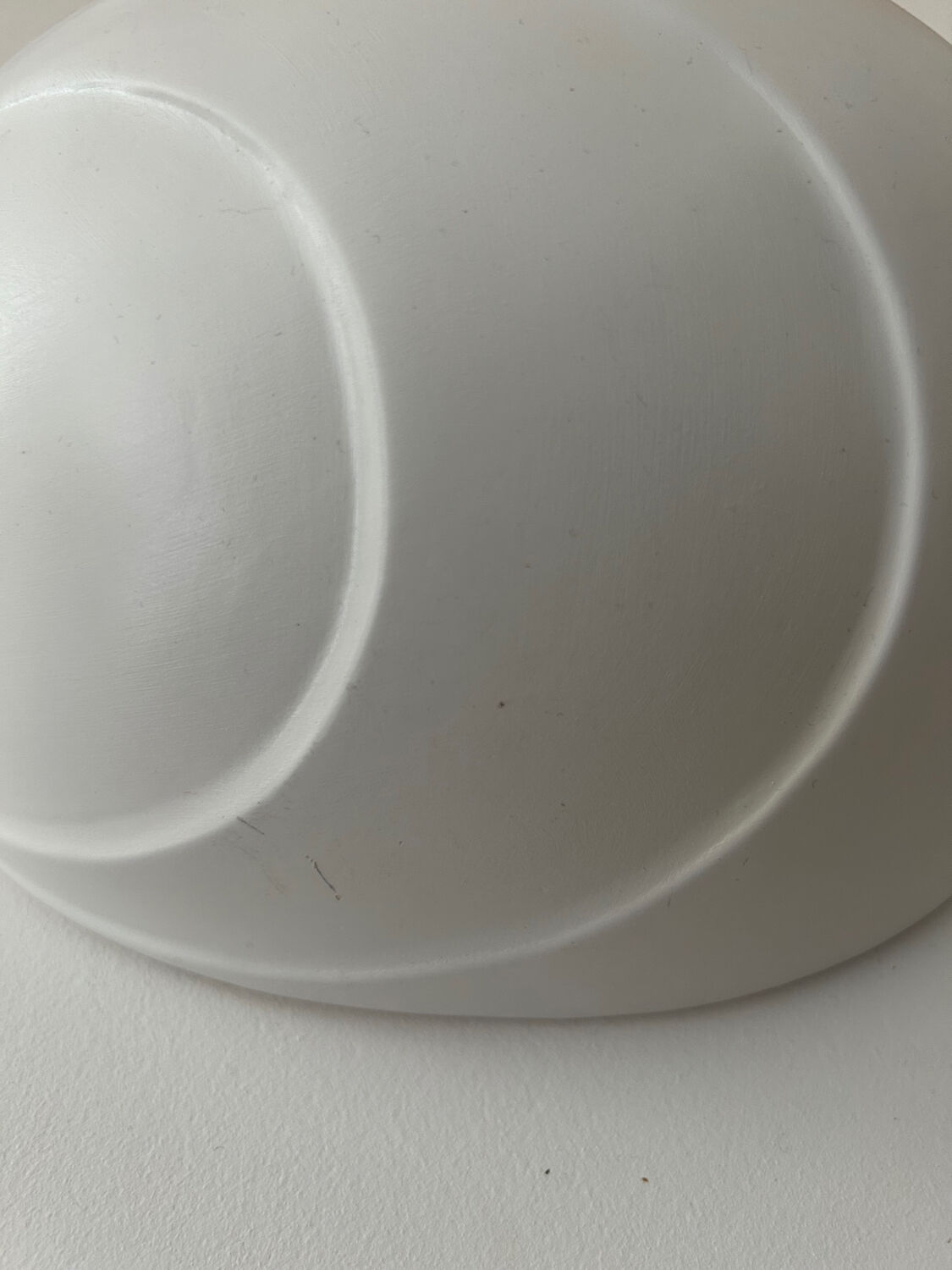 Pair of vintage plaster wall lamp, off-white, France 1970