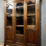 Louis xv style bookcase in solid oak circa 1900-1920