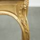 Antique French side table with marble tabletop from the 19th century
