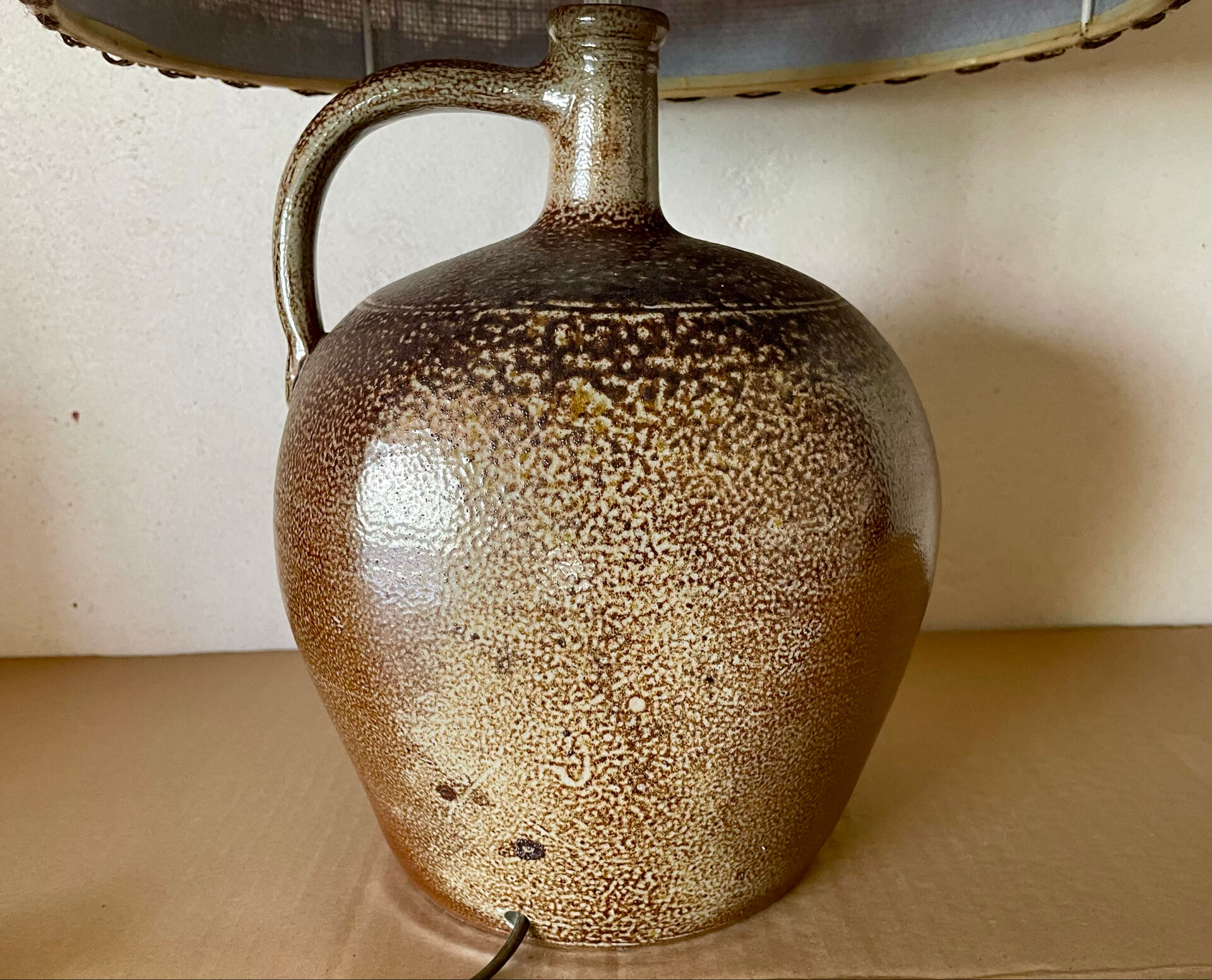 Vintage stoneware lamp