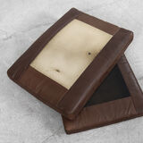 Canapé 2 places vintage moderne en cuir marron 3330 par Arne Vodder pour Fritz Hansen