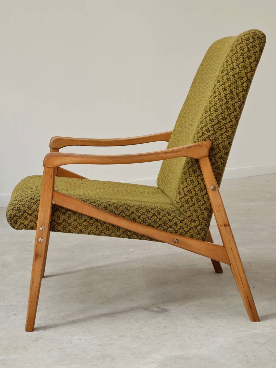 Pair of light green armchairs by Jiri Jiroutek for Interier Praha, 1960