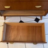 Vintage chest of drawers with compass feet