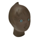 Sculptural ceramic head with blue enamelling Tekt design 60s