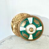 Mother-of-pearl and brass box