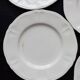 10 vintage ivory earthenware dessert plates - Marli fretwork
