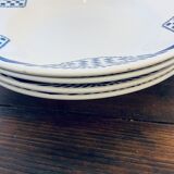 Set of 4 flat plates lustucru pattern
