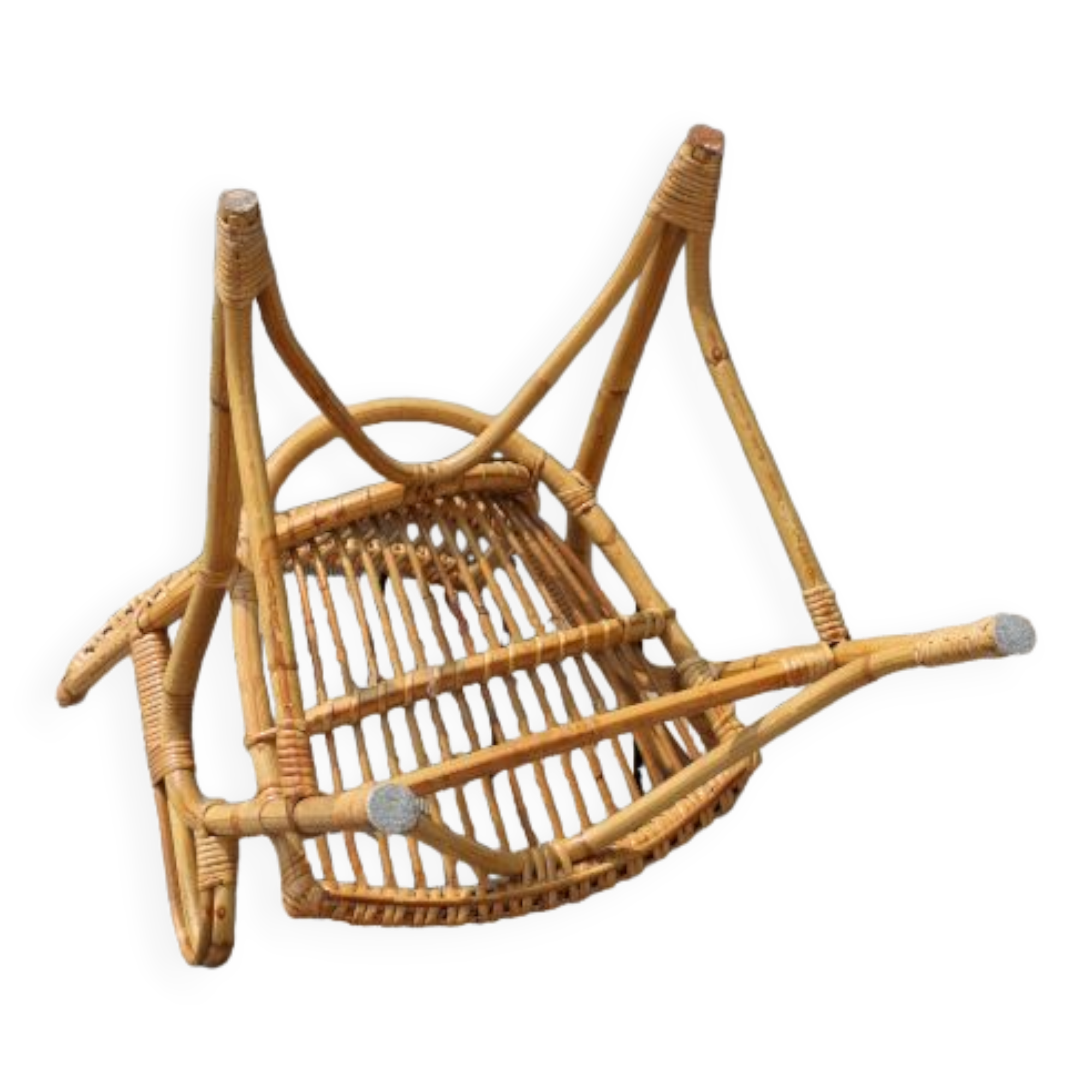 Fauteuil rotin adulte 1960