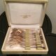 Dessert cutlery service 12 silver metal forks