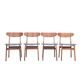 Farstrup teak wooden chairs with new skai, 1960s