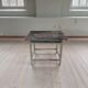 19th-century primitive Swedish side table in folk art.